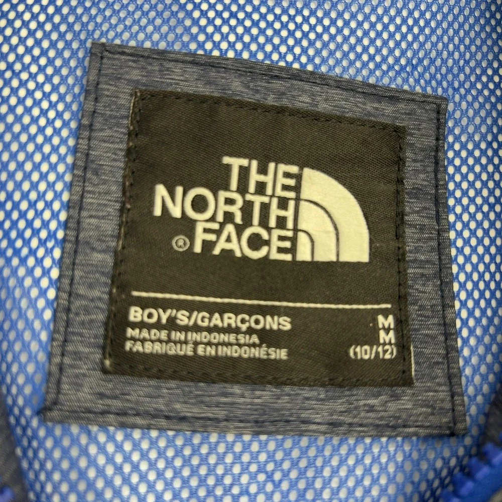 The‎ North Face Jacket Boys M Blue Nylon Colorblock Hooded Outdoor Gorpcore